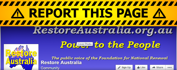 Report Restore Australia banner