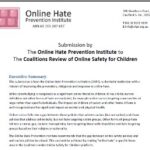 OHPI Submission to the Coalitions Review of Online Safety for Children