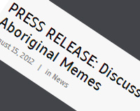 PRESS RELEASE: Discussions with Facebook over Aboriginal Memes