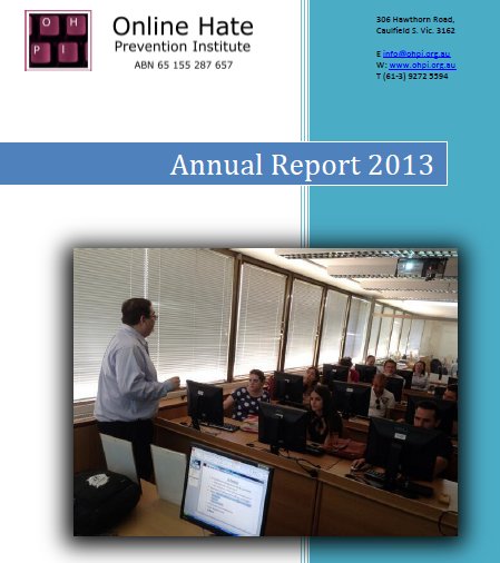 OHPI’s Annual Report 2013