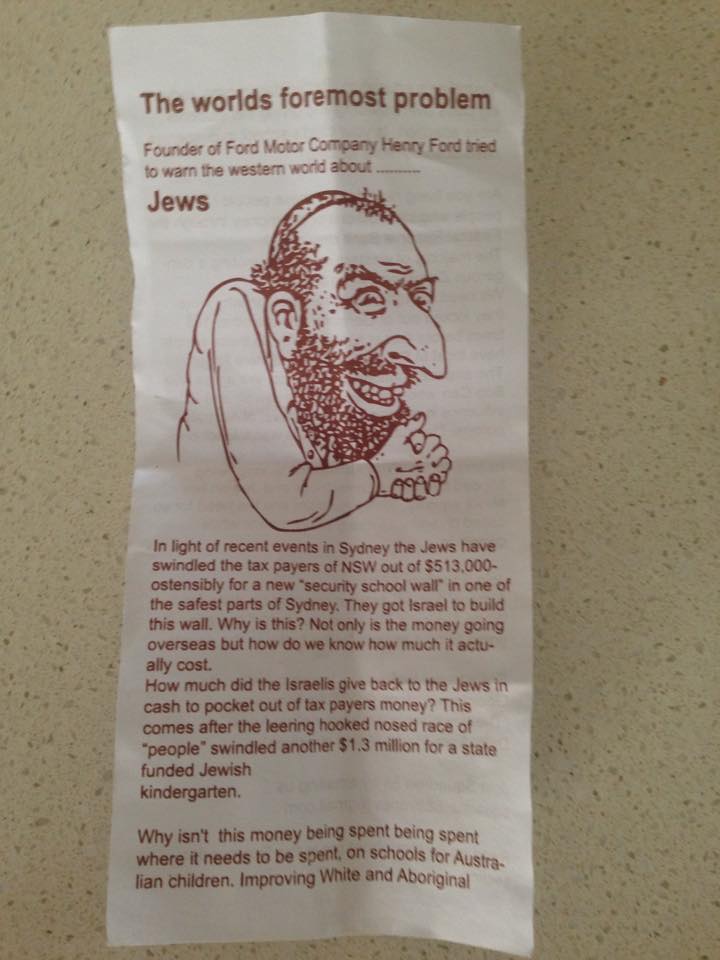 New Antisemitic Flier from Squadron 88