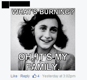 Anne Frank antisemitic meme