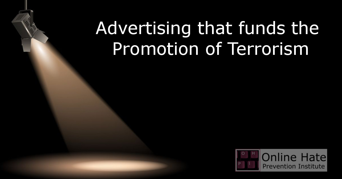 Advertising supports hosting of terrorist manifesto