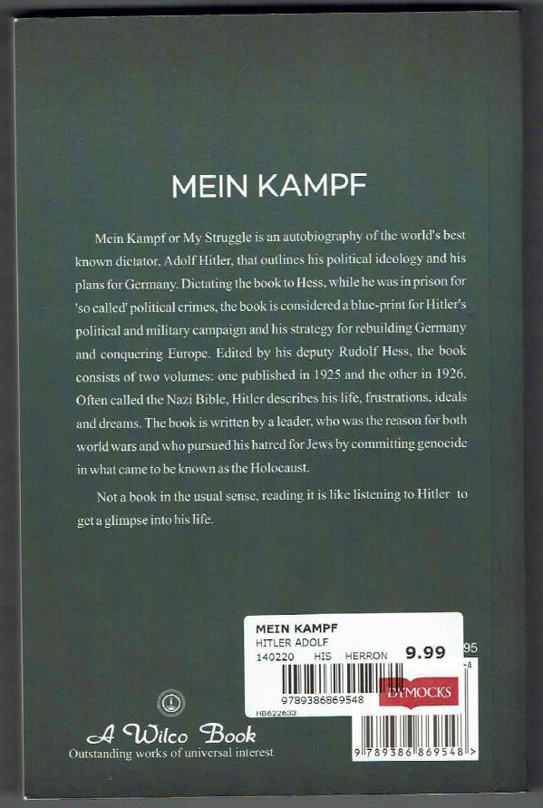 Mein Kampf on Sale - Online Hate Prevention Institute