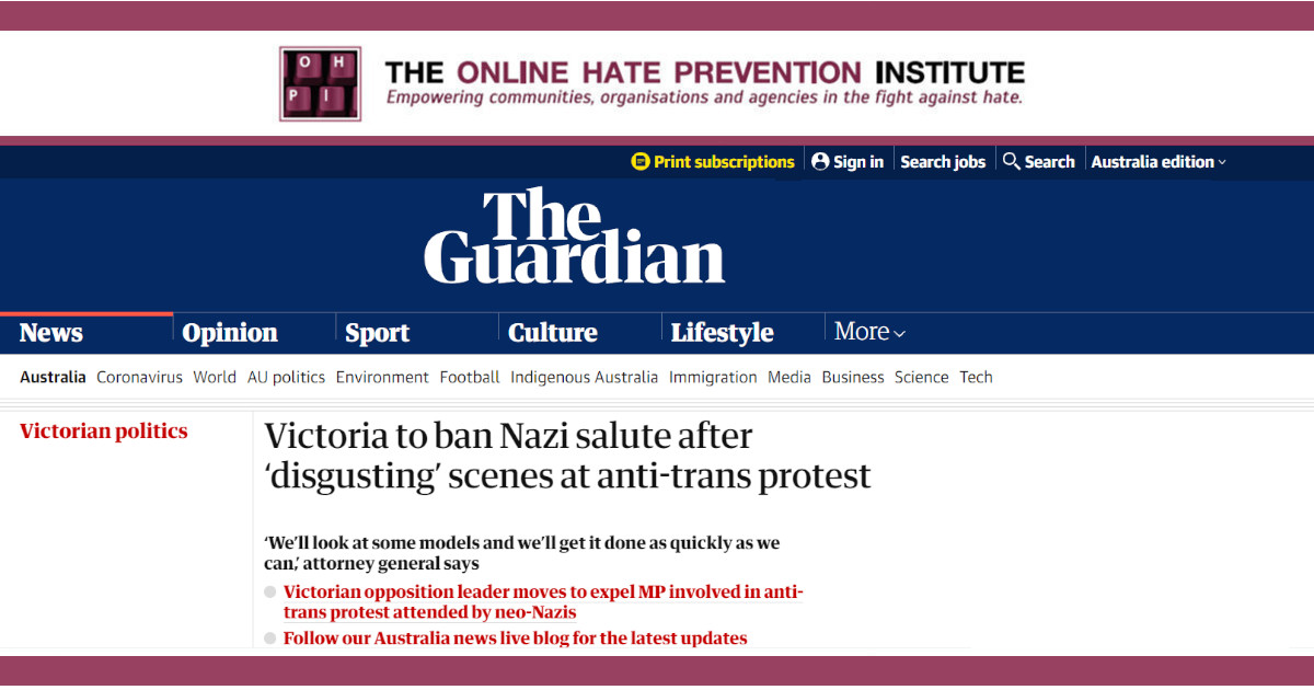 Discussing Nazi salutes with The Guardian